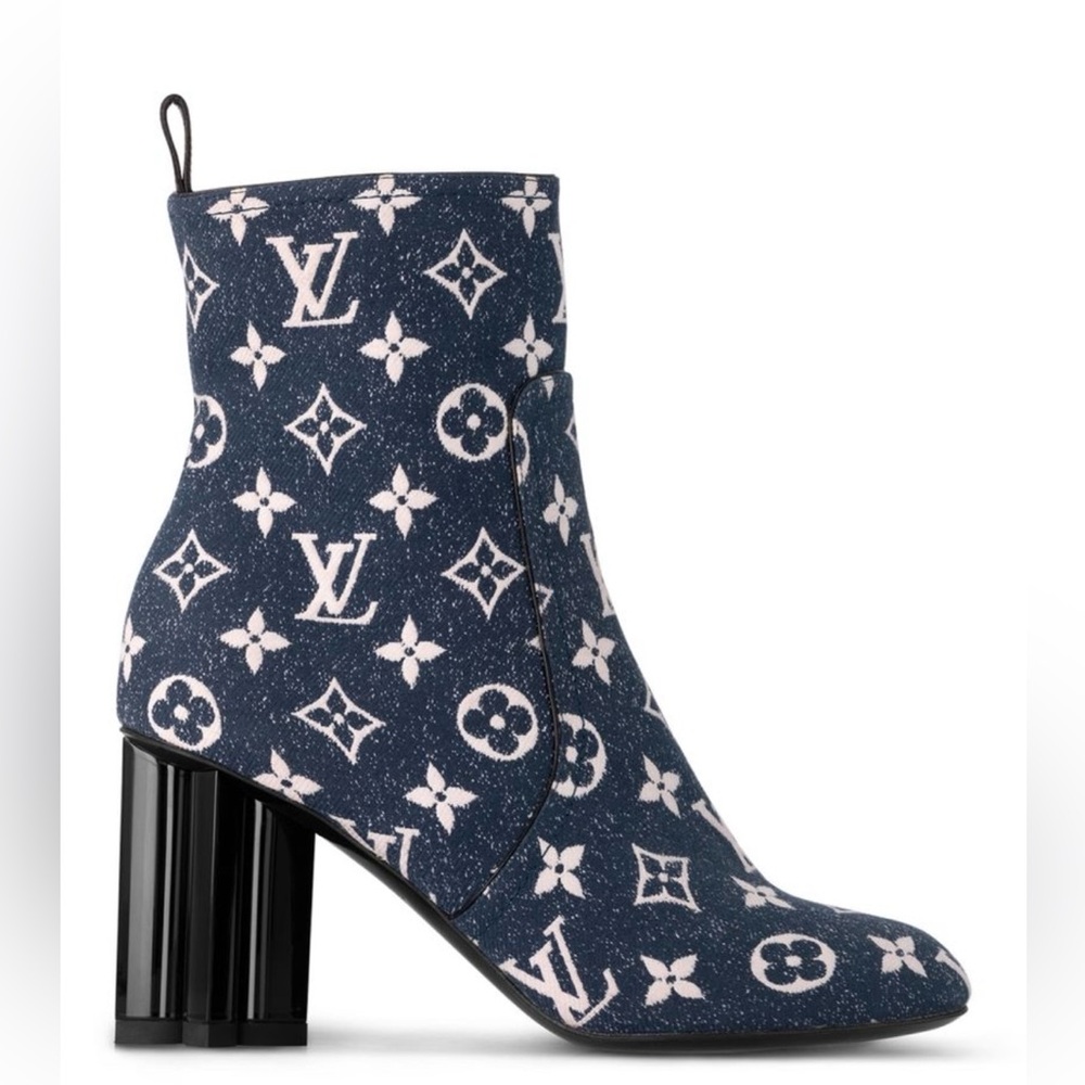 NEW - Louis Vuitton Denim Women's Silhouette Ankle Boot - Picture 2 of 5